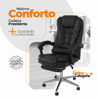 Cadeira De Escritorio Presidente Ergonomica Apoio Para Pés -