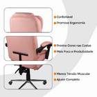 Cadeira De Escritório Presidente Ergonômica Apoio Para Pés -