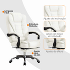 Cadeira De Escritorio Presidente Ergonomica Apoio Para Pés -