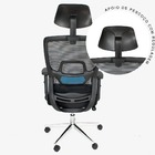 Cadeira De Escritório Presidente Ergonômica Tela Mash Recliná