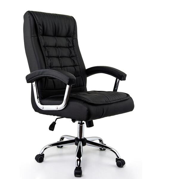 Cadeira De Escritório Presidente Fox Base Cromada Com Rodinha