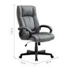 Cadeira De Escritório Presidente Giratória Baza Cinza