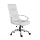 Cadeira De Escritório Presidente Giratória Bedroom Plus Branca