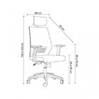 Cadeira De Escritório Presidente Giratória Com Apoia Cabeça O