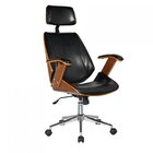 Cadeira De Escritório Presidente Giratória Com Apoia Cabeça O