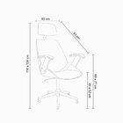 Cadeira De Escritório Presidente Giratória Com Apoia Cabeça O