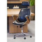 Cadeira De Escritório Presidente Giratória Com Apoia Cabeça O