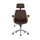 Cadeira De Escritório Presidente Giratória Com Apoia Cabeça O