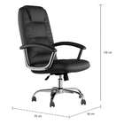 Cadeira De Escritório Presidente Giratória Ede Preta