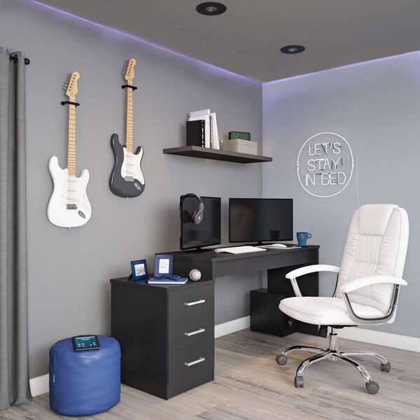 Cadeira De Escritório Presidente Giratória Fiji Branca