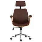 Cadeira De Escritório Presidente Giratória Madeira Liziê R02