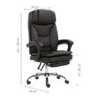 Cadeira De Escritório Presidente Giratória Reclinável Manches