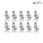 Cadeira De Escritório Presidente Oficial Supreme - Cinza - 10