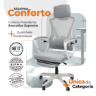 Cadeira De Escritório Presidente Oficial Supreme - Cinza - 1