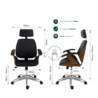 Cadeira De Escritório Presidente Premium Luxo Madeira Maciça