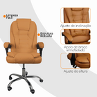 Cadeira De Escritório Presidente Reclinável Ergonômica - Marr