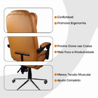 Cadeira De Escritório Presidente Reclinável Ergonômica - Marr