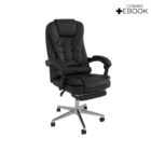 Cadeira De Escritório Presidente Reclinável Ergonômica - Preto