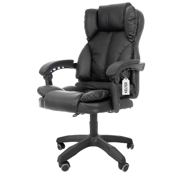 Cadeira De Escritório Presidente Reclinável Kelter F00 Preta