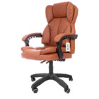 Cadeira De Escritório Presidente Reclinável Kelter F01 Marrom