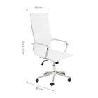 Cadeira De Escritório Presidente Sevilha Estofada Branca