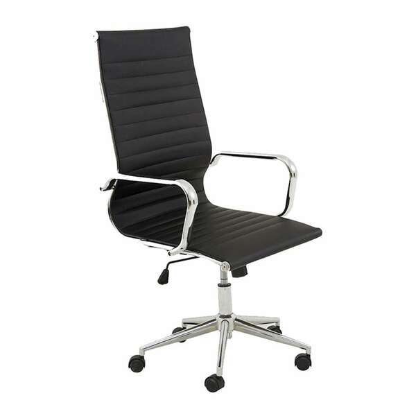 Cadeira De Escritório Presidente Sevilha Estofada Preta