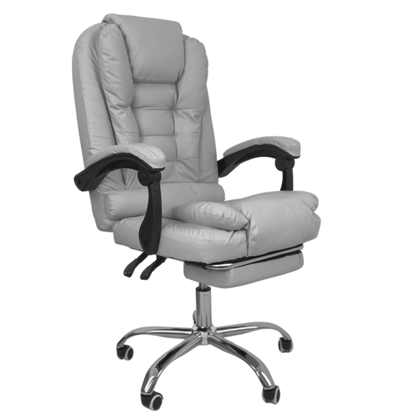 Cadeira De Escritório Presidente Soft Ergonômica Apoio Pa...