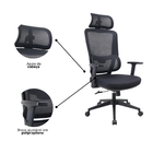 Cadeira De Escritório Presidente Titan - Preta - 1 Cadeira