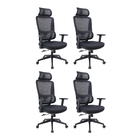 Cadeira De Escritório Presidente Titan - Preta - 4 Cadeiras