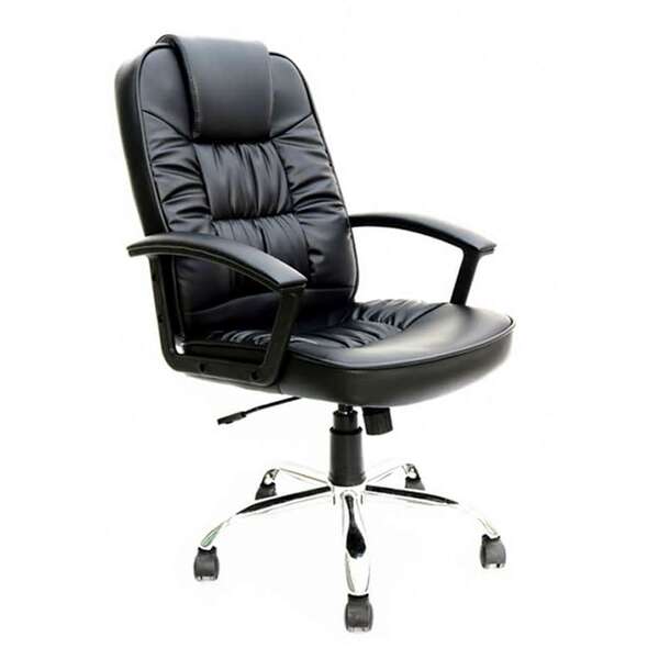 Cadeira De Escritório Presidente Viseu Ii Estofada Preta
