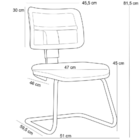 Cadeira De Escritório Recepção Fixa Zip L02 Crepe Azul Marinh