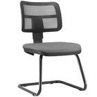 Cadeira De Escritório Recepção Fixa Zip L02 Crepe Cinza - Lya