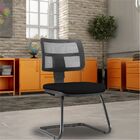 Cadeira De Escritório Recepção Fixa Zip L02 Crepe Preto - Lya