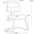 Cadeira De Escritório Recepção Fixa Zip L02 Linho Cinza - Lya