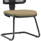 Cadeira De Escritório Recepção Fixa Zip L02 Suede Bege - Lyam