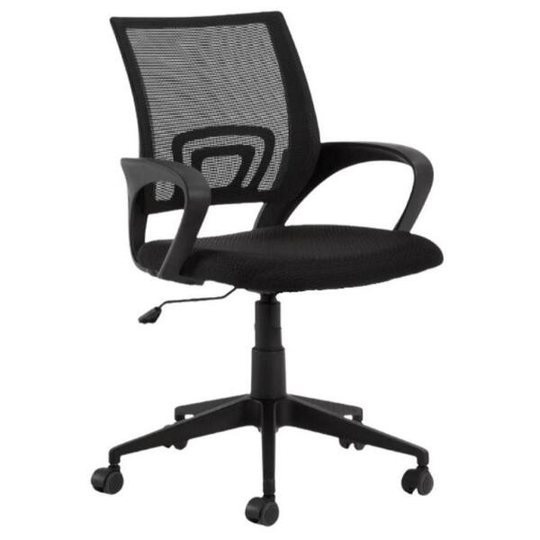 Cadeira De Escritório Secretária Base Preta Com Rodinha Fortt