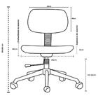 Cadeira De Escritório Secretária Base Preta Com Rodinha Fortt