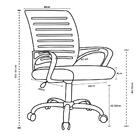 Cadeira De Escritório Secretária Com Base Cromada Com Rodinha