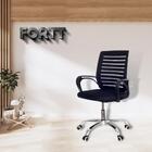 Cadeira De Escritório Secretária Com Base Cromada Com Rodinha