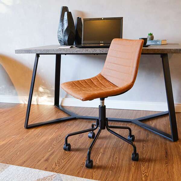 Cadeira De Escritório Secretária Florença Caramelo
