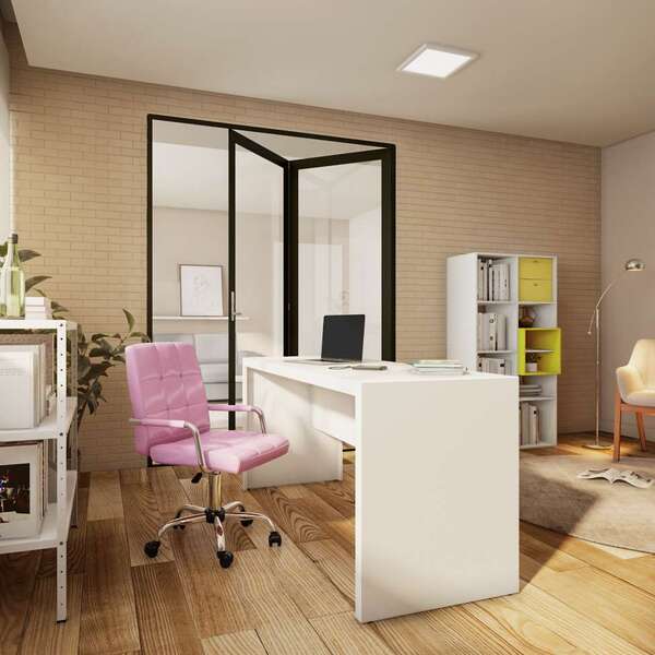 Cadeira De Escritório Secretária Giratória Dumai Rosa