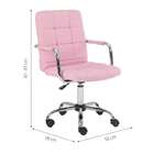 Cadeira De Escritório Secretária Giratória Dumai Rosa
