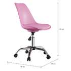 Cadeira De Escritório Secretária Giratória Ellie Rosa