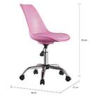 Cadeira De Escritório Secretária Giratória Elsie Rosa