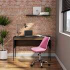 Cadeira De Escritório Secretária Giratória Evie Rosa