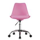 Cadeira De Escritório Secretária Giratória Evie Rosa