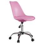 Cadeira De Escritório Secretária Giratória Evie Rosa
