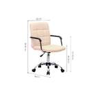 Cadeira De Escritório Secretária Giratória Fitz Bege