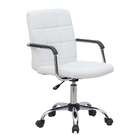 Cadeira De Escritório Secretária Giratória Fitz Branca