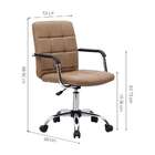 Cadeira De Escritório Secretária Giratória Fitz Marrom